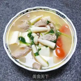 Make Seafood mushroom tofu soup step 7