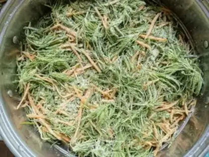 Make Carrot steamed broom seed step 6