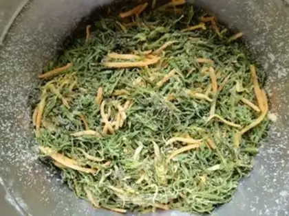 Make Carrot steamed broom seed step 8