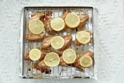 Make Fresh lemon, black pepper chicken wings step 7