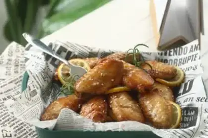 Make Fresh lemon, black pepper chicken wings step 11