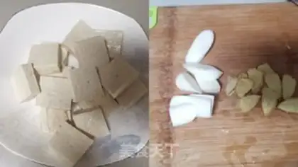 Make Tofu soup step 1