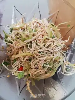 Make Spicy chicken silk step 6