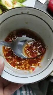 Make Garlic fan silk melon step 2
