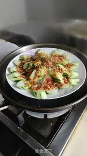 Make Garlic fan silk melon step 4