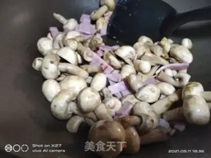 Make ♪ West blue flowers with mushrooms ♪ step 1