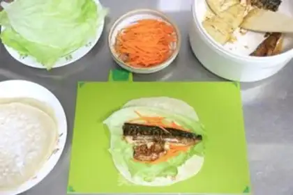 Make Low-fat bluefish burrito step 10
