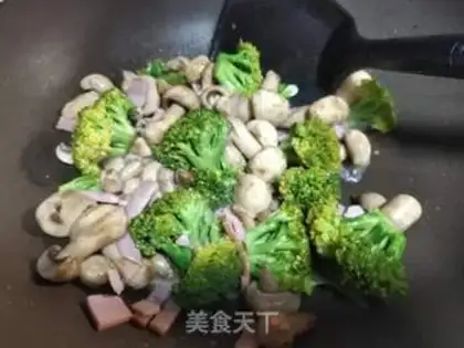 Make ♪ West blue flowers with mushrooms ♪ step 3