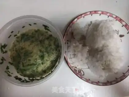 Make Scorch egg fried rice step 0