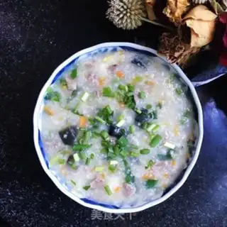 Make Double rice-skinned beef porridge step 11