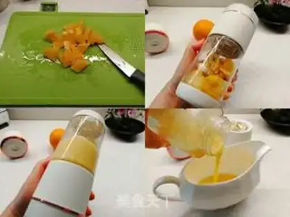 Make The snow top orange juice bubbles step 1