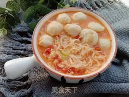 Make Tomato fish noodles step 8