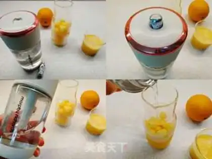 Make The snow top orange juice bubbles step 4