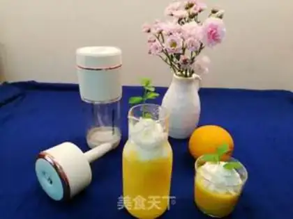 Make The snow top orange juice bubbles step 5