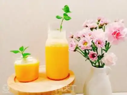 Make The snow top orange juice bubbles step 6