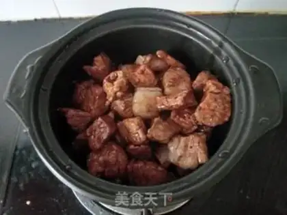 Make A casserole, soy and pork step 9