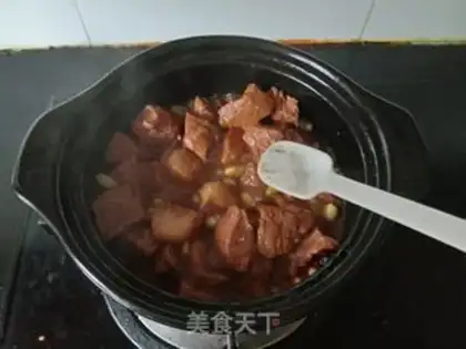 Make A casserole, soy and pork step 14