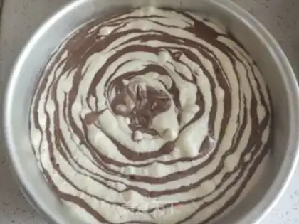 Make Ten inches of zebra cake step 25