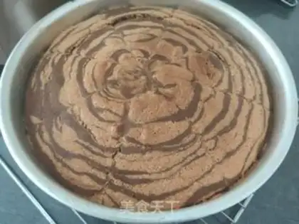 Make Ten inches of zebra cake step 29