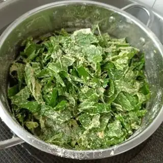 Make Steam the leaves step 5