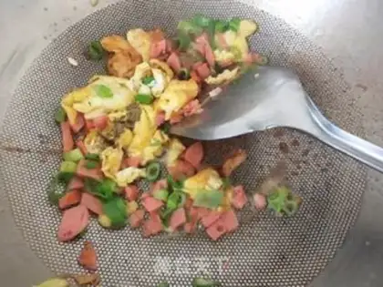 Make Banana fried rice step 4