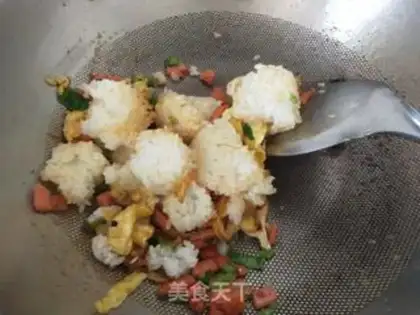 Make Banana fried rice step 5