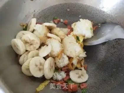 Make Banana fried rice step 6