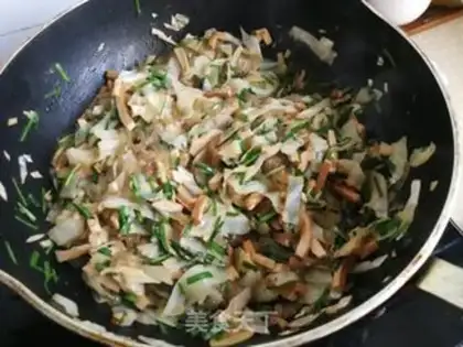 Make Scrambled with beans and powder step 7