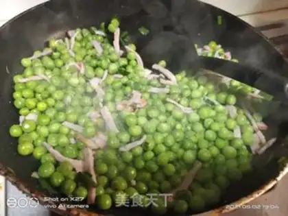 Make Bacon fried pea step 3