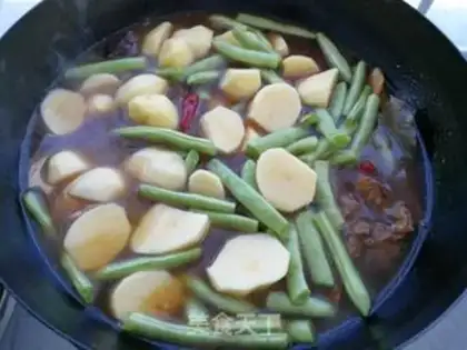 Make Beef stew potatoes and beans step 7