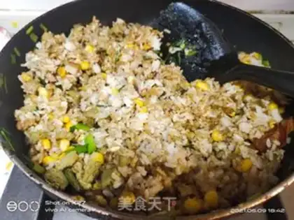 Make Corn bacon and fried rice step 6