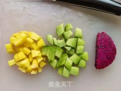 Make Peach yogurt step 1