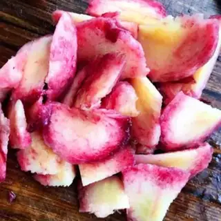 Make Peach with yogurt step 4