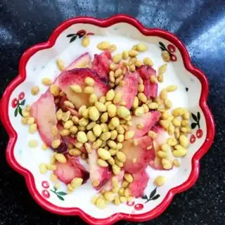 Make Peach with yogurt step 6