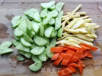 Make Corn and cucumber step 0
