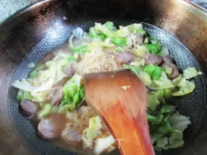 Make Sausage-covered carbs, iron stick powder step 11