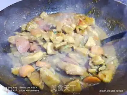 Make Taco-headed curry chicken curry step 6