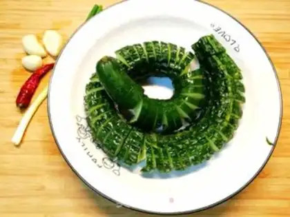 Make An appetizer and a delicious cucumber step 0