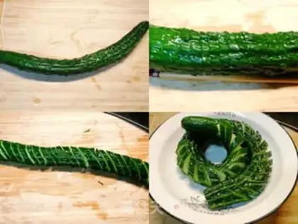 Make An appetizer and a delicious cucumber step 1