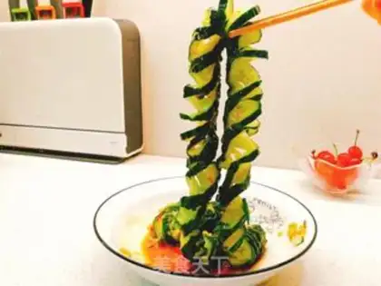 Make An appetizer and a delicious cucumber step 5