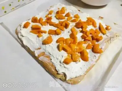Make Mango coconut roll step 12