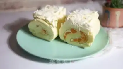 Make Mango coconut roll step 15