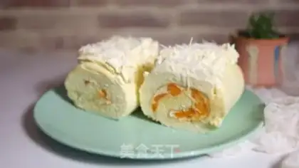 Make Mango coconut roll step 16