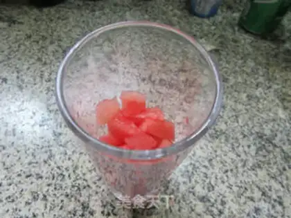 Make Watermelon lactate bubble water step 2