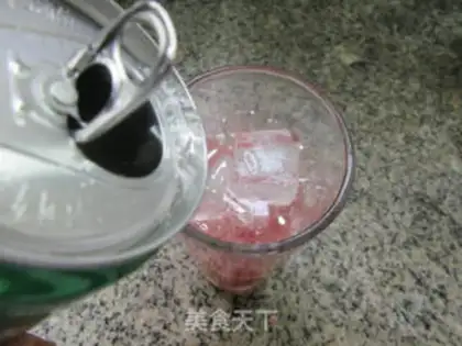 Make Watermelon lactate bubble water step 4