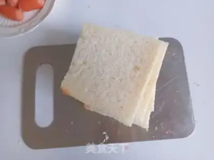 Make Cheese sausage toast step 1