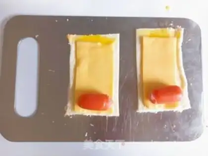 Make Cheese sausage toast step 4