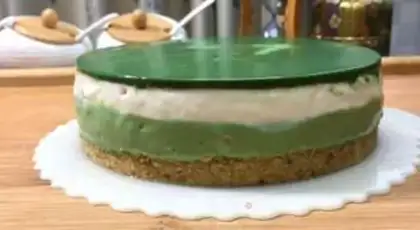 Make Tea yogurt mousse cake step 24