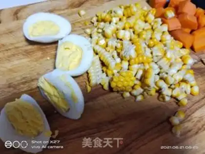 Make Corn melon salad step 1