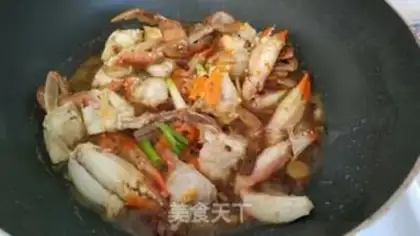 Make Spicy green crabs step 6